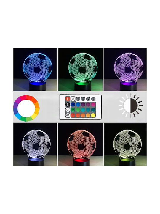 Decorative LED RGB 3D Illusion Lamp 3x3cm