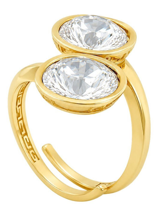 Rebecca Ring with Stones Gold Plated