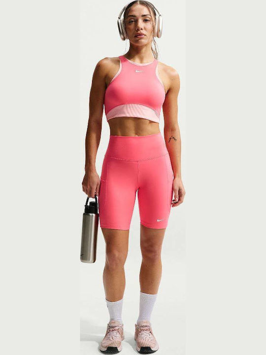 Women's Athletic Sports Bra Coral / White
