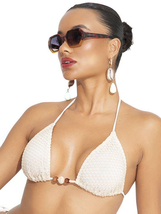 Bikini Τριγωνάκι C Cup με Ενίσχυση Μπεζ