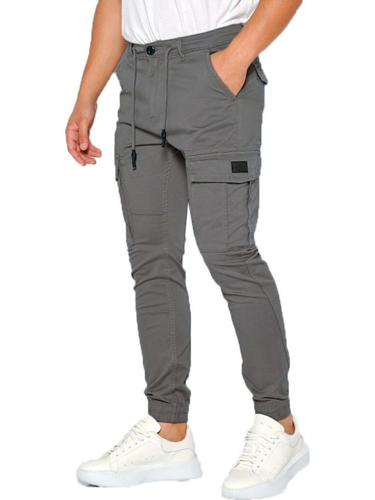 Trousers Cargo Elastic Gray