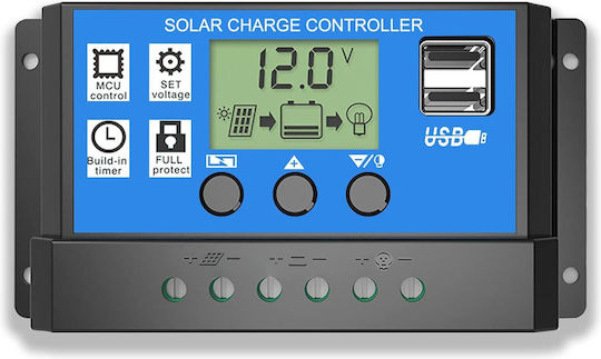 Intelligenter Regler Controller Photovoltaik Solarpanel 12V 24V 10Ah 2xUSB