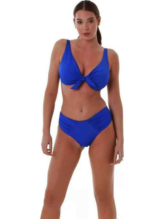 Bikinihosen Slip Hohe Taille Blau Rouá