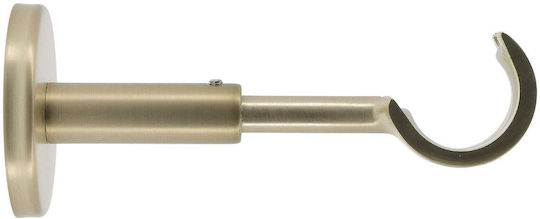 Sockel der Vorhangschiene Wand aus Metallisch Gold