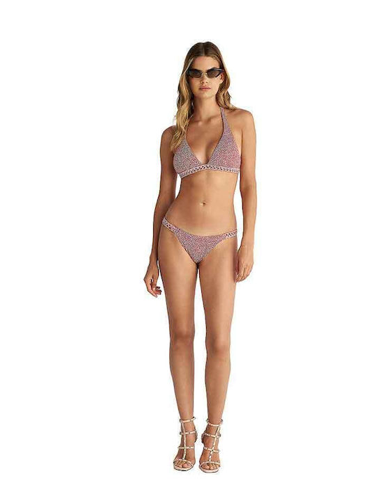 Bikinihosen Slip Hohe Taille Bronze