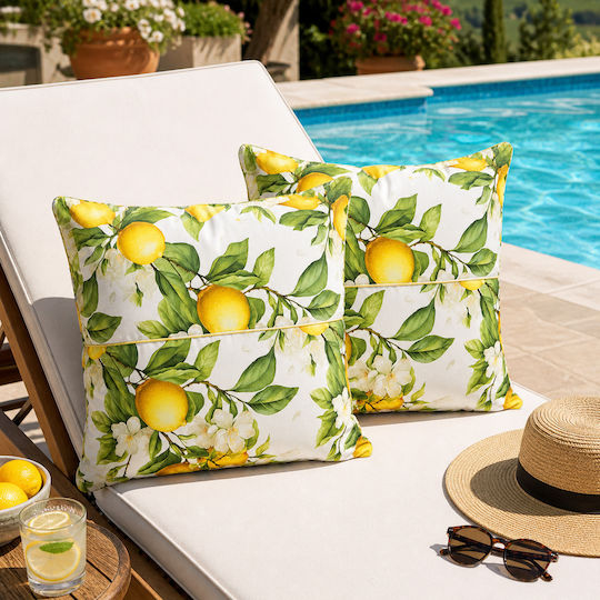 Kotonia Home Μαξιλάρι Καναπέ από 100% Βαμβάκι Πολύχρωμο 50x50εκ.