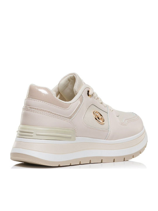 Γυναικεία Flatforms Sneakers Μπεζ