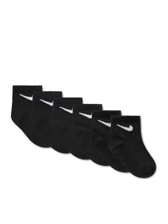 Nike Sport Kids' Ankle Socks Swoosh Swoosh Black 6 Pairs