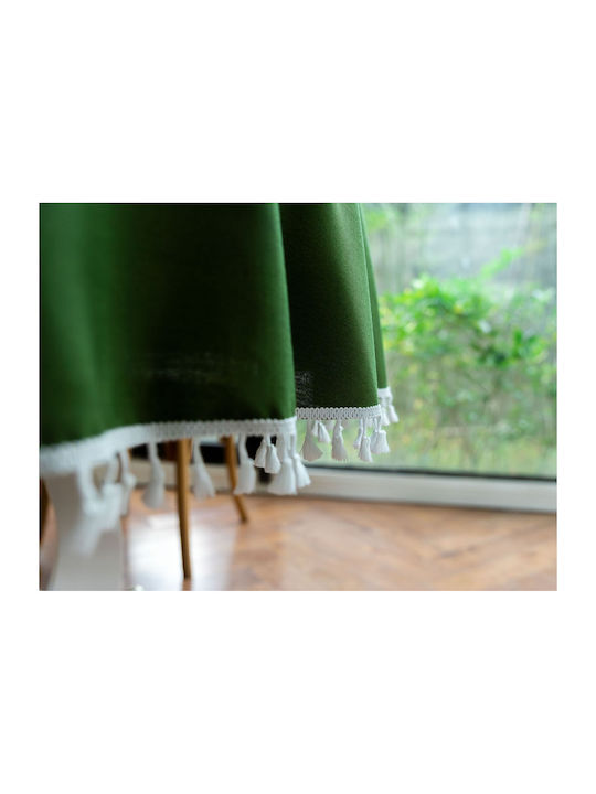 FRIPIA FRIPIA Tischdecke Rotunde Leinen Grün F180cm