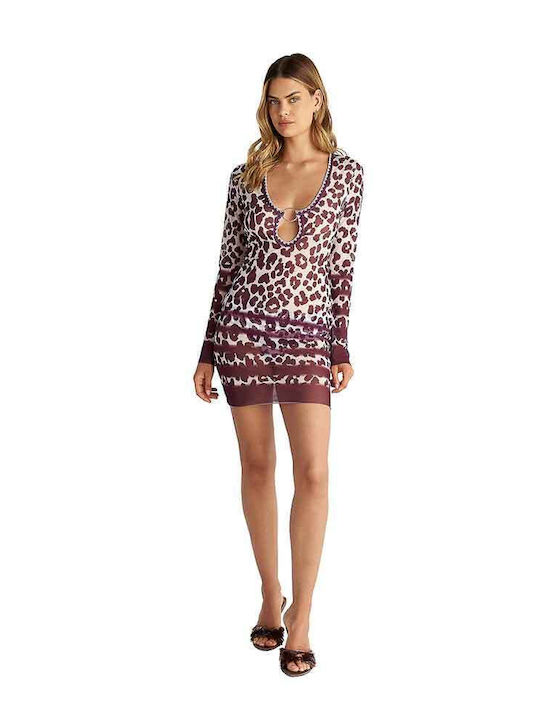 Blu4u Women's Mini Beach Dress Purple
