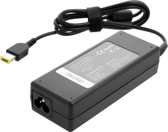 Mitsu Laptop Charger 90W 20V 4.5A for Lenovo with Detachable Power Cable