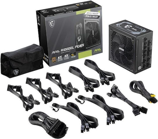 MSI MAG A1000GL PCIE5 1000W Schwarz Computer-Netzteil Vollständig modular 80 Plus Gold