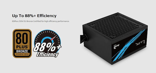 Aerocool LUX 650W Μαύρο Τροφοδοτικό Υπολογιστή Full Wired 80 Plus Bronze