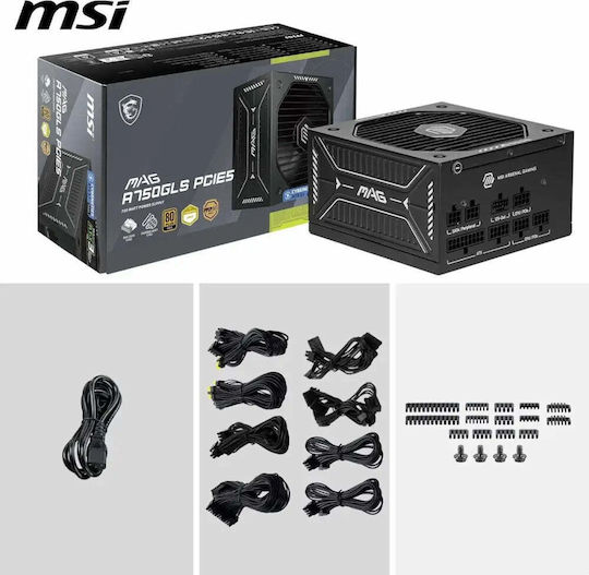 MSI MAG A750GLS 750W Black Computer Power Supply Full Modular 80 Plus Gold
