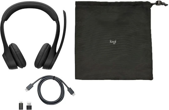Logitech Zone 305 Business Ασύρματα On Ear Multimedia Ακουστικά με μικρόφωνο και σύνδεση Bluetooth / USB-A / USB-C