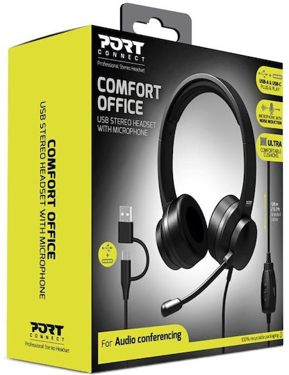 Port Designs On Ear Căști Multimedia cu microfon și conexiune USB-A 901605