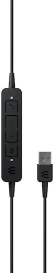 Epos Adapt 160 USB II На ушите / Надушници Мултимедийни слушалки с микрофон и връзка USB-A в Черен цвят