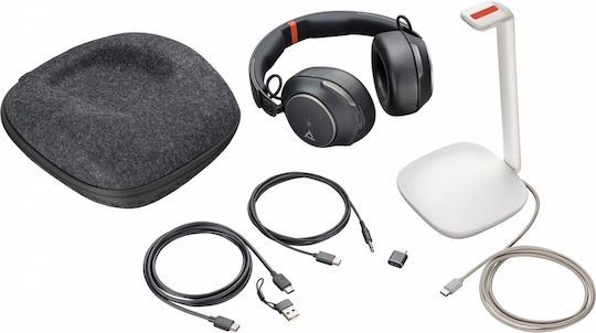 Poly Voyager Surround 85 Ασύρματα On Ear Multimedia Ακουστικά με μικρόφωνο και σύνδεση Bluetooth / USB-C