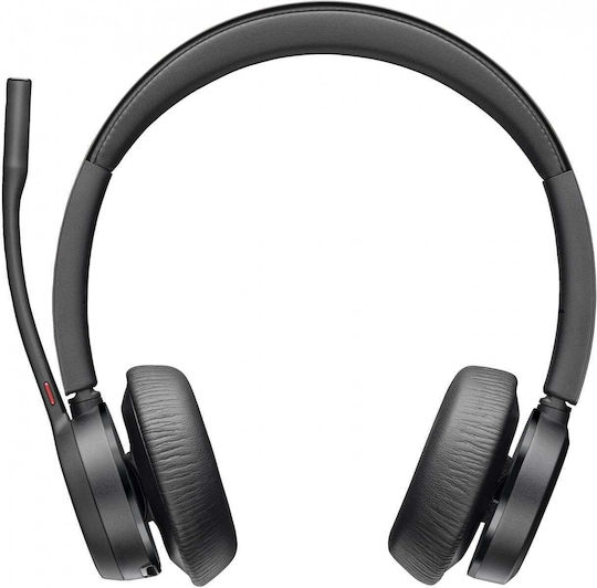HP Poly Voyager 4320 Drahtlos Auf dem Ohr Multimedia-Headsets mit Mikrofon und Verbindung Bluetooth in Schwarz Farbe