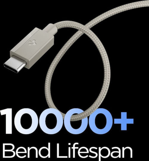 Spigen USB 2.0 Cable USB-C male - USB-C 60W Μπεζ 1.5m ACA10419