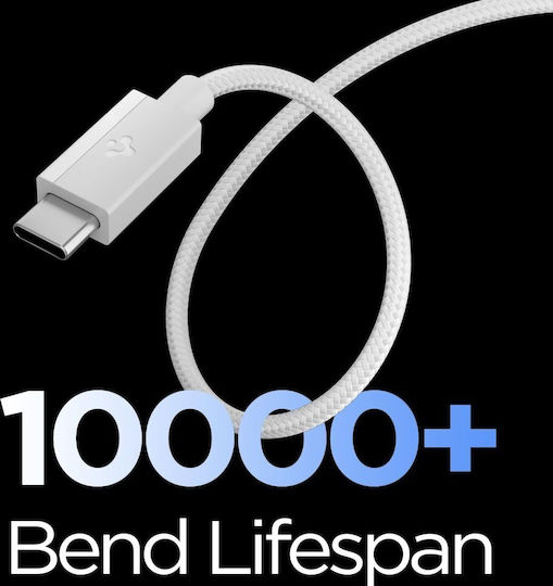 Spigen USB 2.0 Cable USB-C Male - USB-C 60W White 1.5m ACA10416