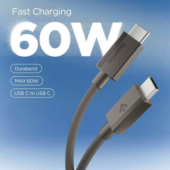 Spigen USB 2.0 Cable USB-C male - USB-C 60W 1.5m ACA10418