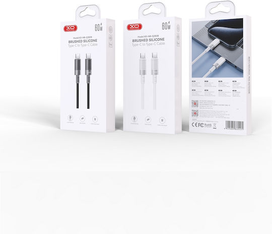 XO Cablu USB 2.0 USB-C Mascul - USB-C 60W Multicolor 1m