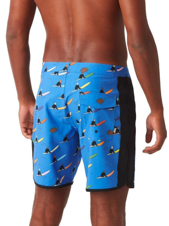 Men's Swimwear Bermuda Black with Patterns