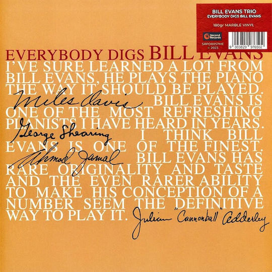 Bill Evans Trio Everybody Digs Bill Evans Сив Мрамор 1 Винил