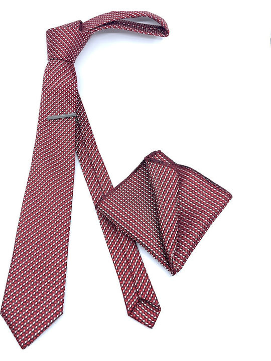 Legend Accessories Men's Tie Set Printed In Red Colour L-050-233/A