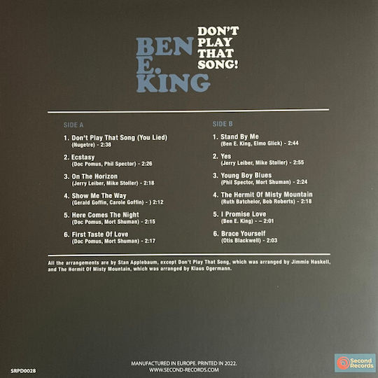Ben E King Don't Play That Song -turquoise 1 Vinyl