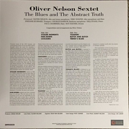 Oliver Nelson Blues Abstract Truth Bill Evans 1 Vinyl
