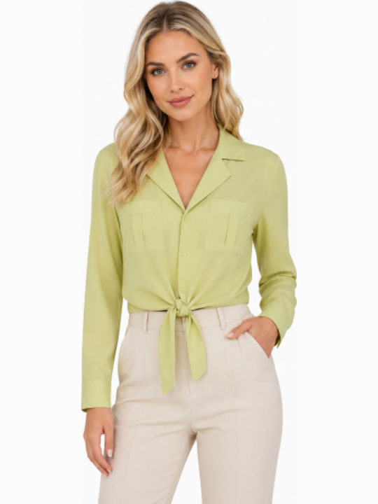 Long Sleeve Women's Shirt Green SL-22019JC-26SH-GREEN