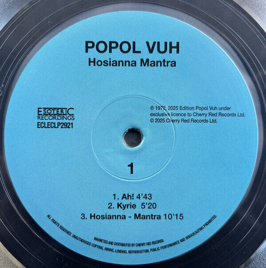 Popol Vuh Hosianna Mantra Clear 1 Vinyl