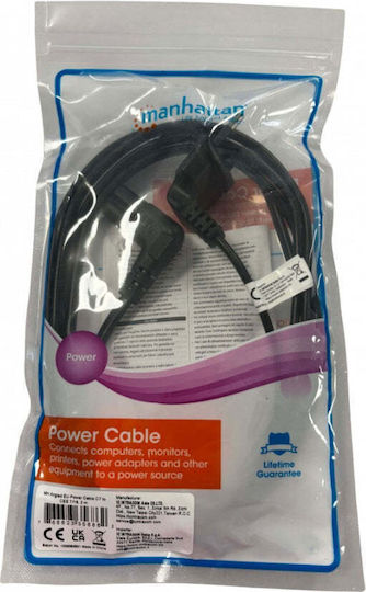 Manhattan IEC C7 / Euro Kabel 2m Schwarz 356862