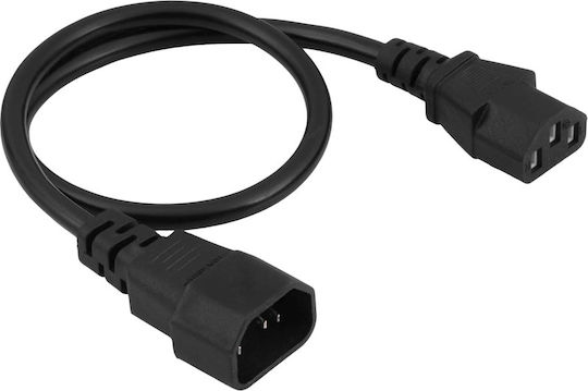 Przedłużacz Kabla Zasilającego Iec C13 C14 0.5m Ak-pc-14a