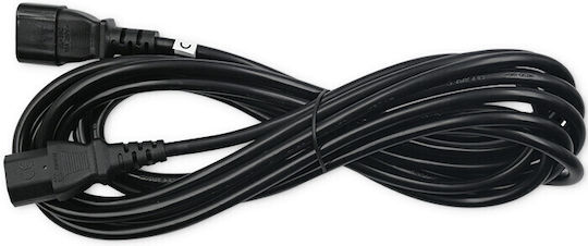 Qoltec IEC C13 - IEC 320 / IEC C13 Cable 5m Μαύρο 53899