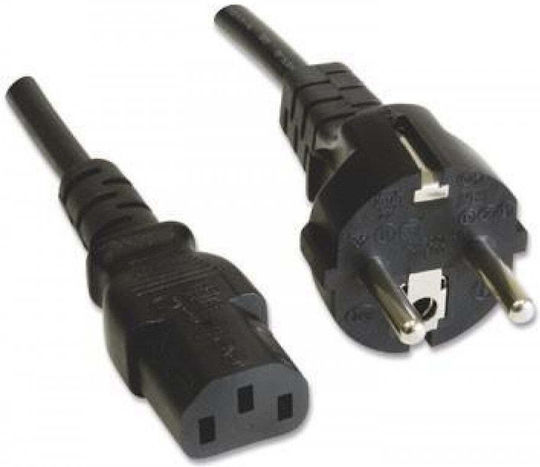 Manhattan IEC C13 - Schuko Cable 3m Μαύρο 328616