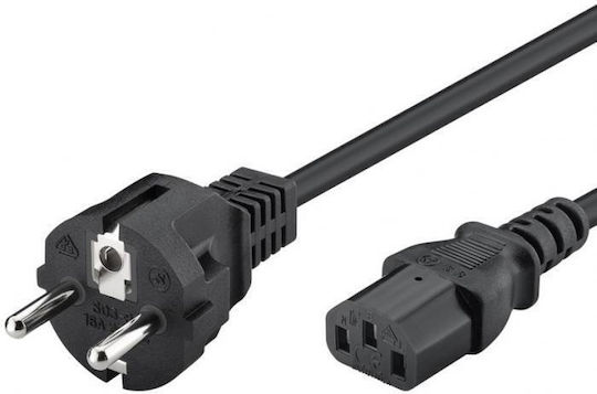 Powertech Schuko - Schuko Cable 2m Μαύρο CAB-P049
