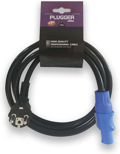 Plugger Schuko - Cable 1.8m Black