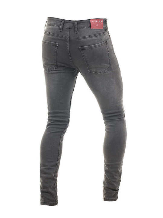 Pantaloni de Blugi pentru Bărbați Elastic cu Fit Regular Straight Negru