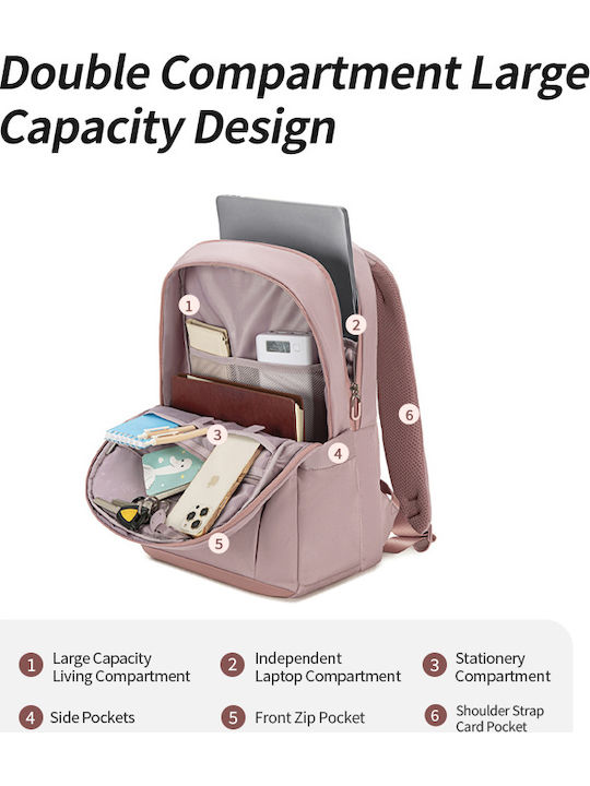 Chantria Women's Laptop Backpack 15.6" in Khaki Colour