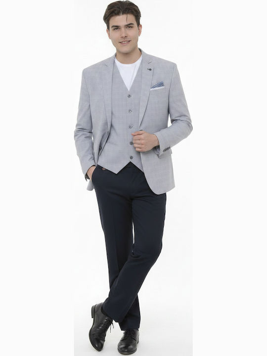Summer Men’s Suit Jacket Slim Fit Grey