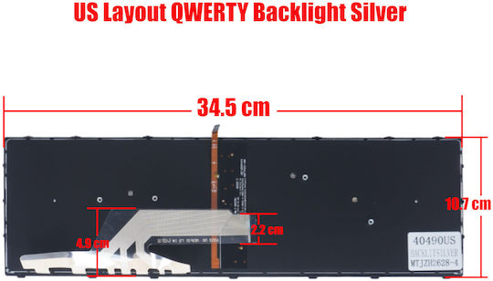 HP Laptop-Tastatur Für Probook 450 G5 455 G5 470 G5 9Z.NEFSQ.001 9Z.NEFSQ.01D NSK-XK0SQ L01028-B31 Mit Rahmen Und Englische (UK) Tastatursprache In Schwarzem Farbe L01028-001