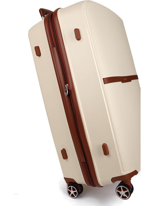 Dielle Medium Hard Beige Suitcase Height 66cm