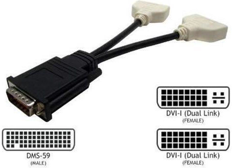 DeLock Μετατροπέας DMS-59 male σε DVI-I / VGA female 1τμχ 65555