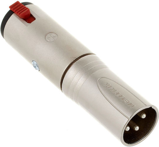 Neutrik NA3MJ Μετατροπέας XLR male σε 6.3mm female Ασημί 1τμχ