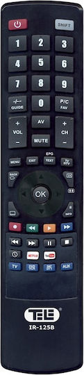 Jager Universal Τηλεχειριστήριο IR-125B για Τηλεοράσεις και Tele