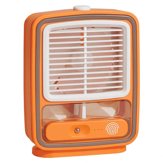 Portable Mini Air Cooler – Air Conditioner – Humidifier USB 3 Speeds FH-168 Orange