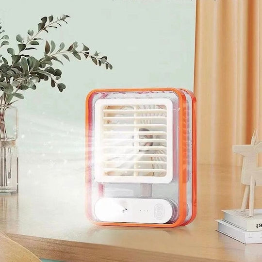 Portable Mini Air Cooler – Air Conditioner – Humidifier USB 3 Speeds FH-168 Orange